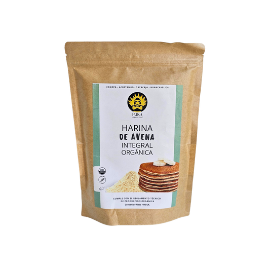 Harina de avena integral 400gr Puka