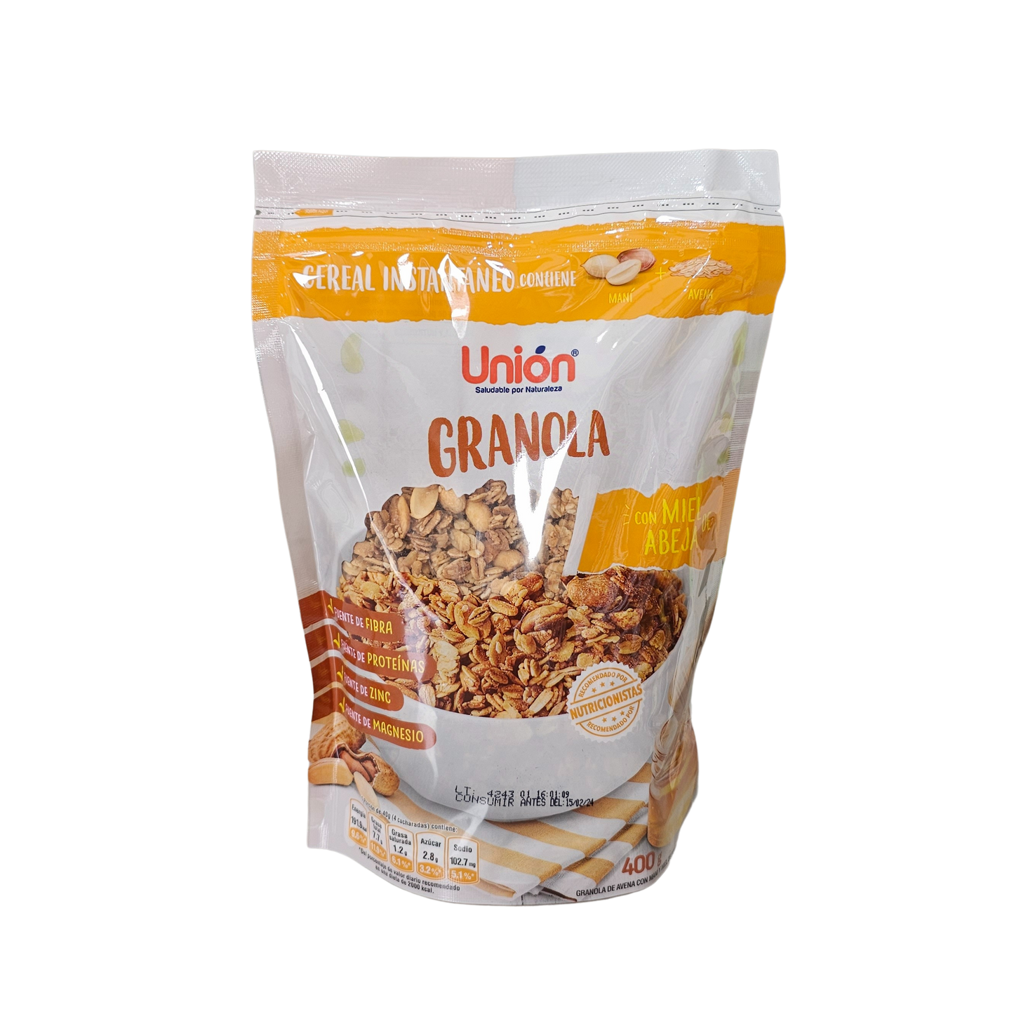 Granola con miel de abeja 400g Union