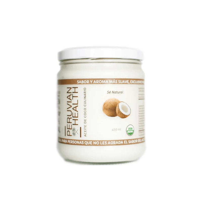 ACEITE DE COCO CULINARIO ORGANICO 450 ML PERUVIAN HEALTH