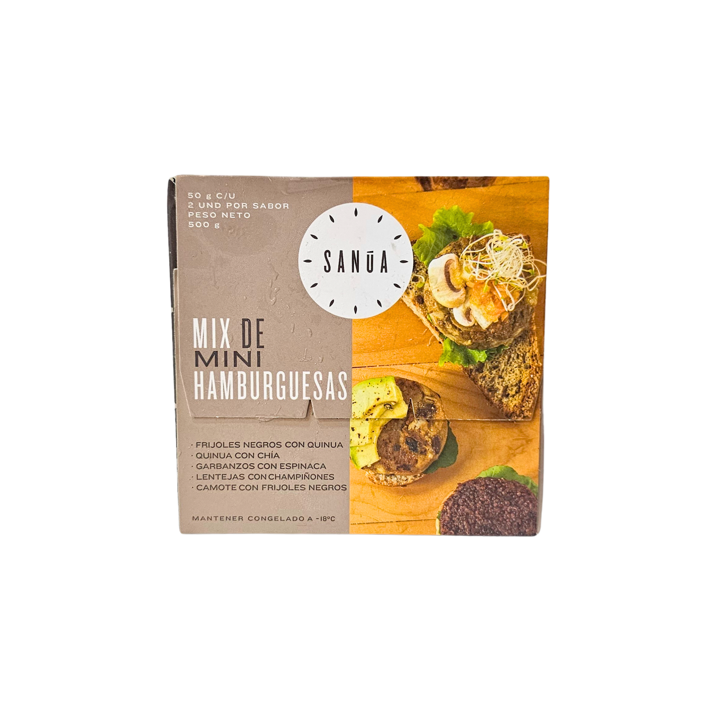 Mix de mini hamburguesas 500g Sanua