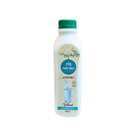 Yogurt natural con probioticos y stevia 1L Mantaro
