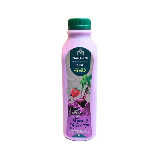 Yogurt frutado fresa y beterraga 1L Mantaro