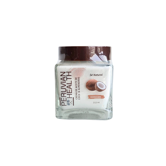 Crema de aceite de coco y almendra Peruvian health