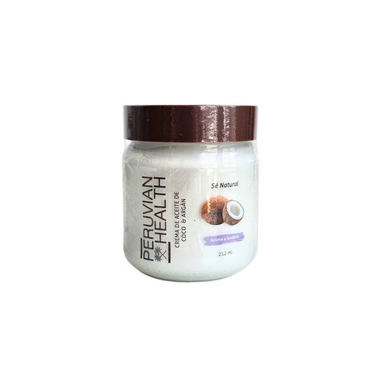 Crema de aceite de coco y argan 212ml Peruvian health