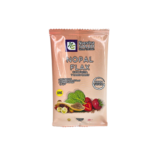 Nopal flax con fresa y camu camu 10gr Nuestra salud