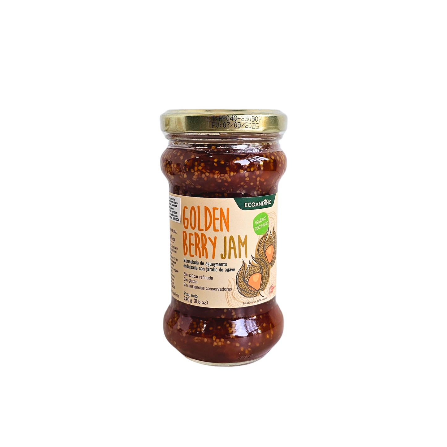 Mermelada de aguaymanto y yacón 240g Ecoandino