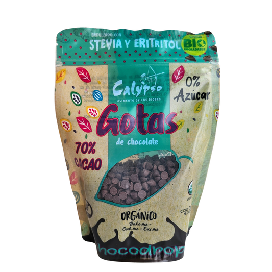 Gotas 70% cacao sin azúcar 200g Calypso