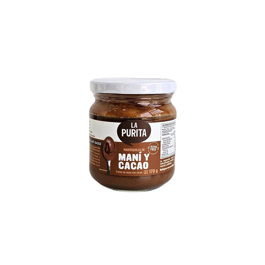 Mantequilla de maní con cacao 170g La Purita