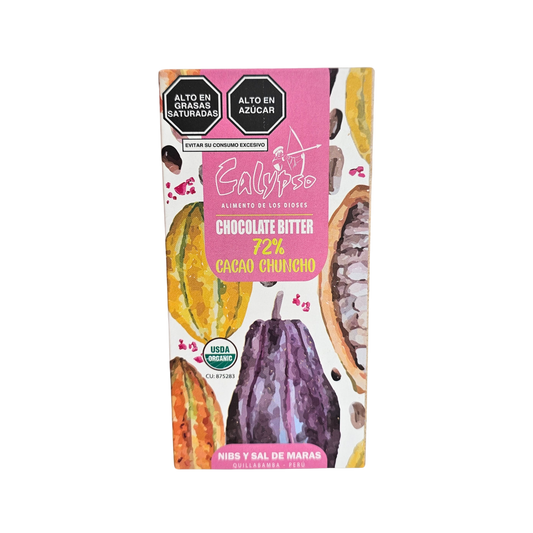 Chocolate bitter 72% cacao con sal de maras 50g Calypso
