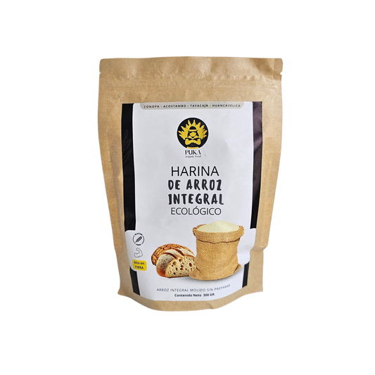 Harina de arroz integral ecologico 300gr Puka