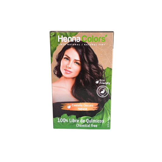 Tinte castaño oscuro natural 100% Henna colors