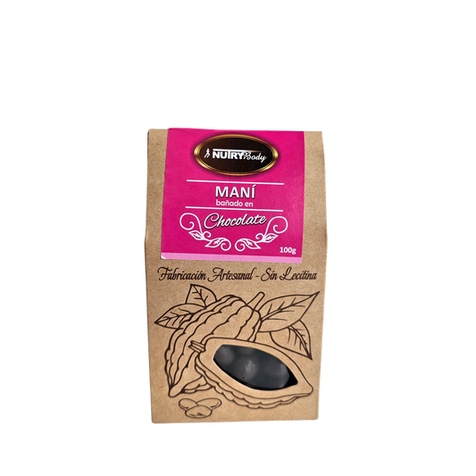 Maní bañado en chocolate 100g Nutry Body