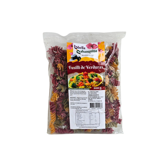 Fusilli de verduras 200gr Bella abanquina