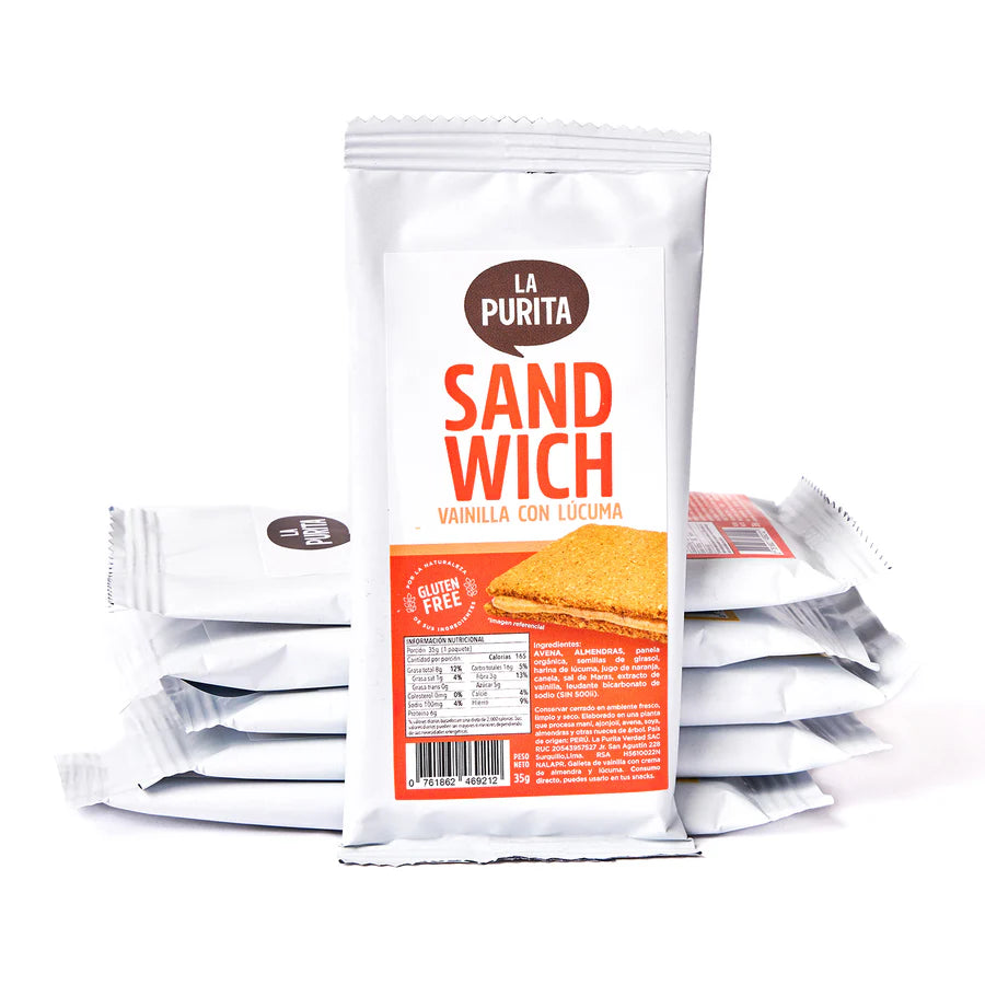 GALLETON DE AVENA Y VAINILLA RELLENAS DE LUCUMA 35G LA PURITA