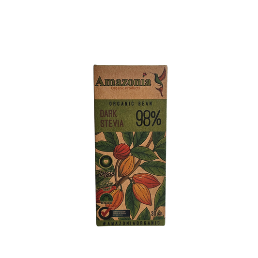 Chocolate 98% con stevia 30 gr. Amazonia