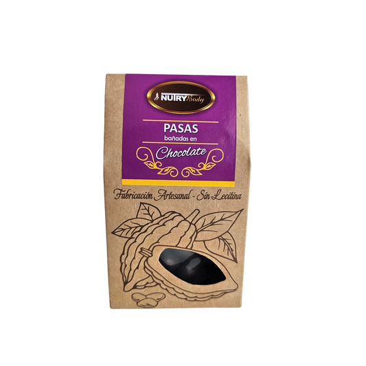 Pasas bañadas en chocolate 100g Nutry Body