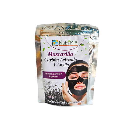 Mascarilla de carbon activado+arcilla 100gr Nutrimix