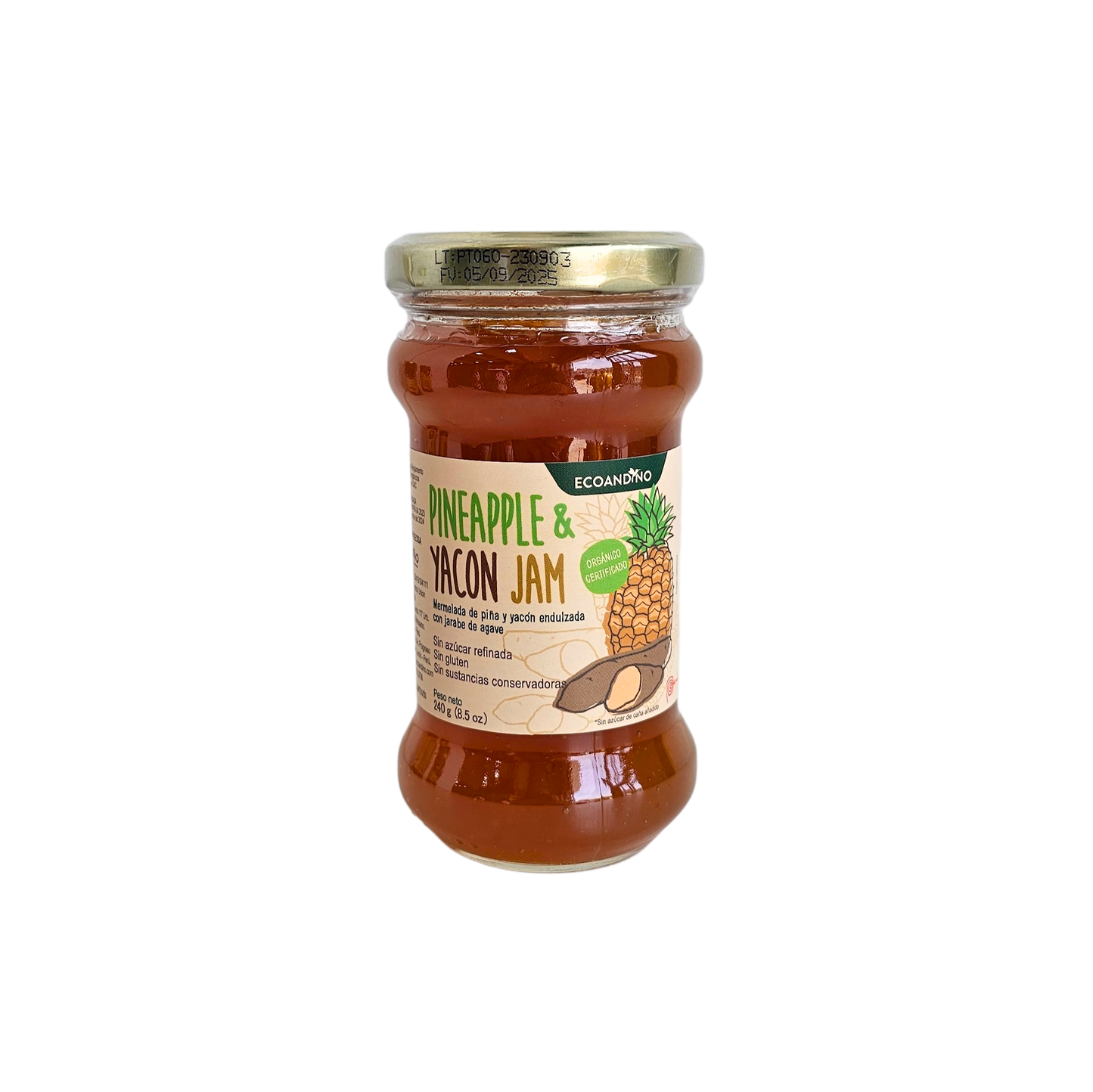 Mermelada de piña y yacón 240g Ecoandino