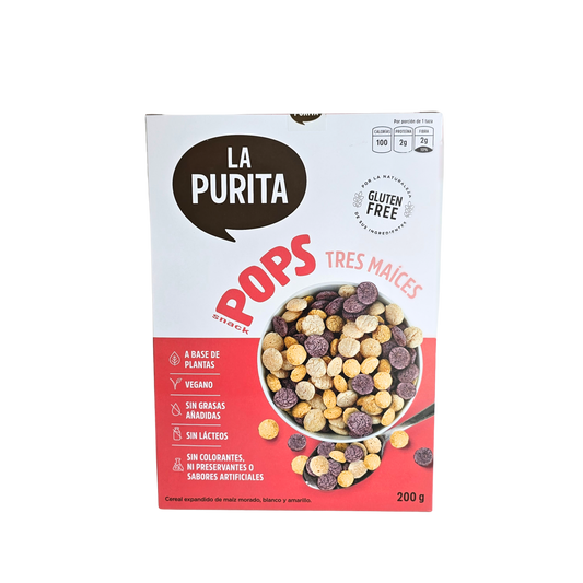 Pops tres maíces 200g La Purita