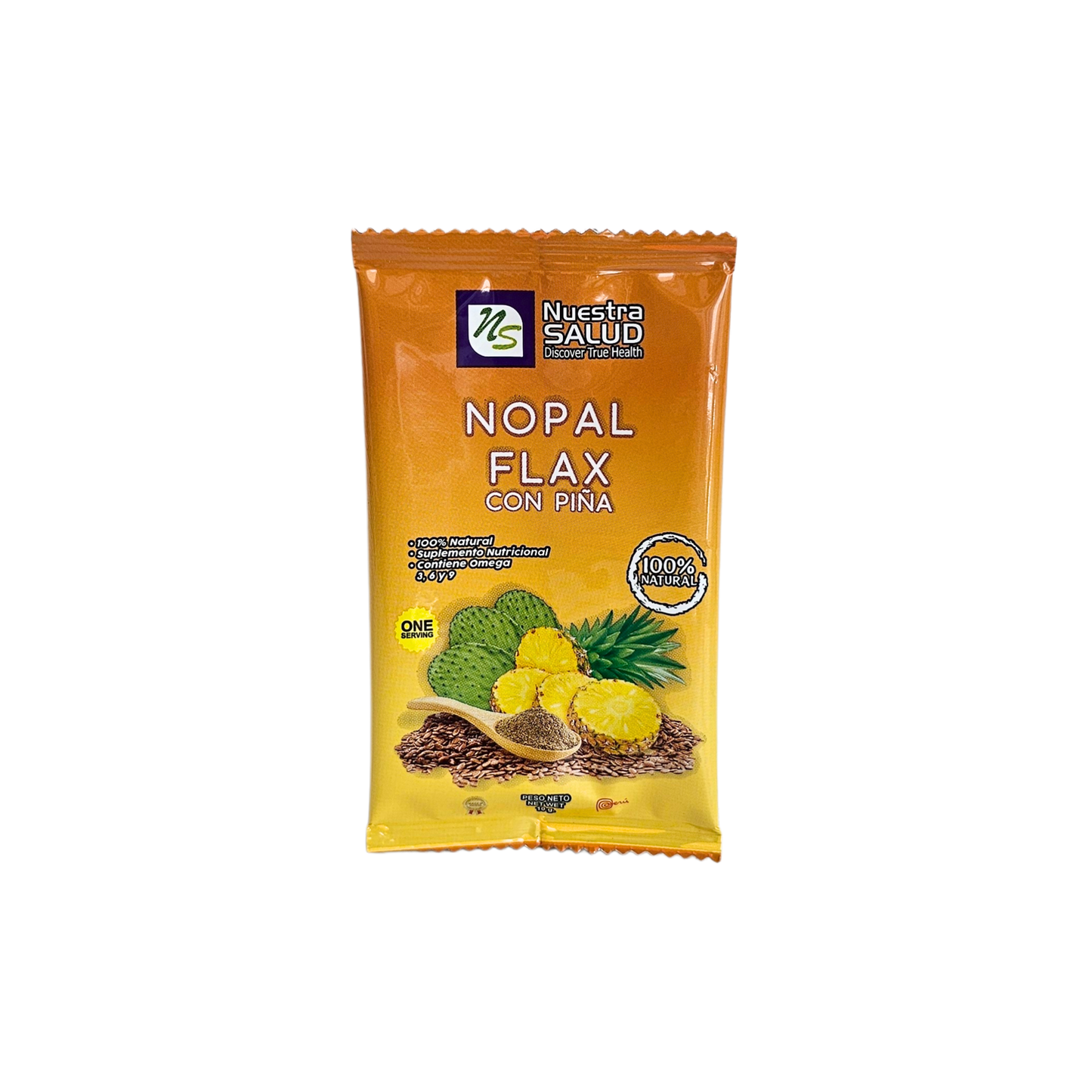 Nopal flax con piña 10gr Nuestra salud