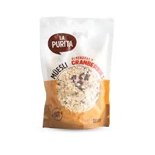 MUESLI ALMENDAS Y CRANBERRIES 250GR LA PURITA