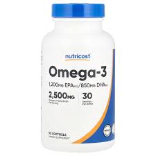 OMEGA 3 SOFTGELS 2500MG NUTRICOST