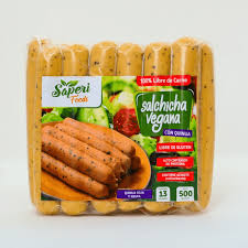 SALCHICHAS VEGANAS CON QUINUA 500G SAPERI