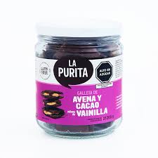GALLETAS DE AVENA Y CACAO RELLENAS DE VAINILLA 200GR LA PURITA
