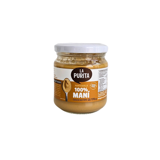 Mantequilla 100% maní 170g La Purita