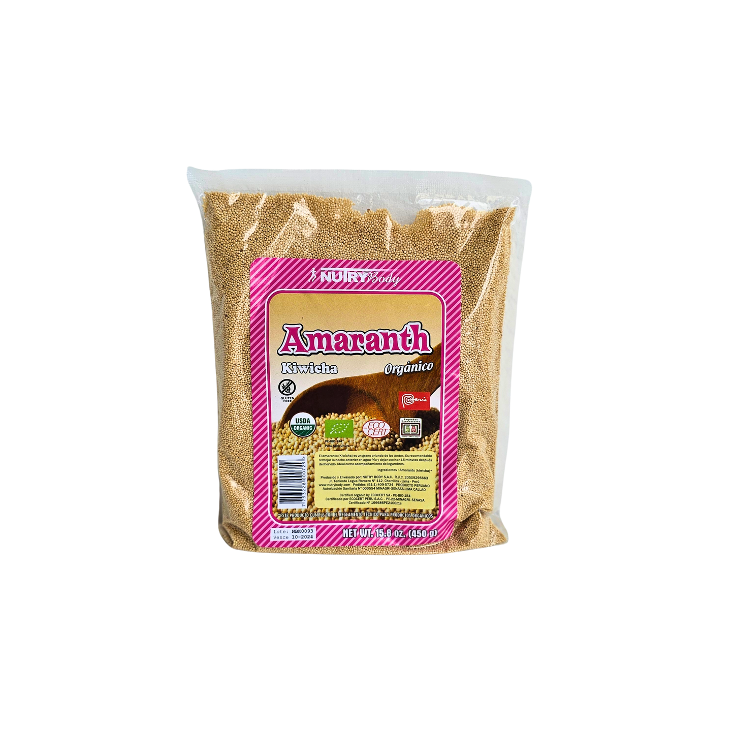 Granos de kiwicha 450gr Nutry body