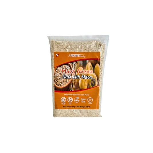 Hojuelas de maca y avena 250gr Nutry body