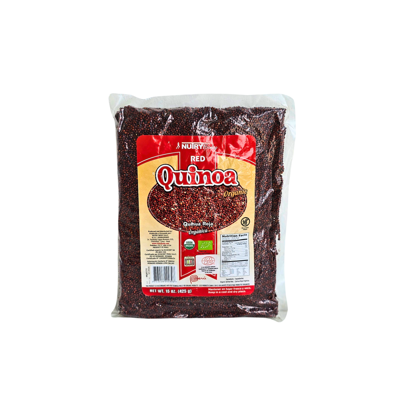 Granos de quinua roja 425gr Nutry body