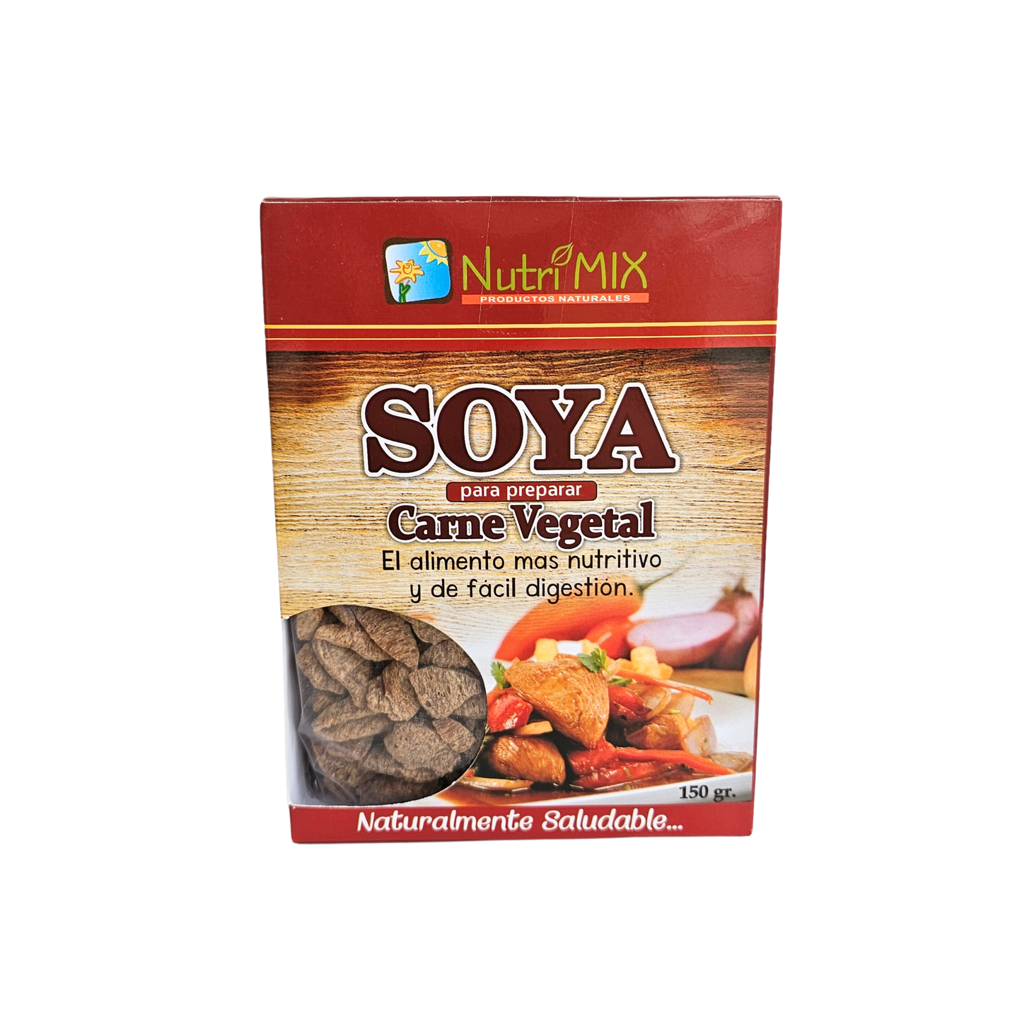 Carne de soya trozo oscuro 150g Nutrimix