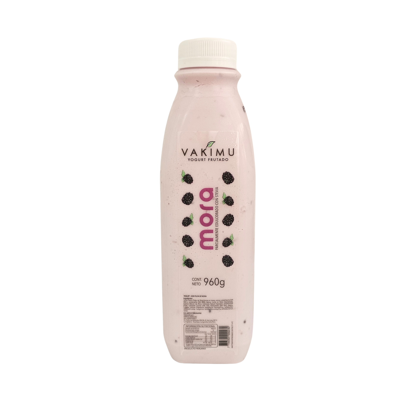 Yogurt frutado de mora 960g Vakimu