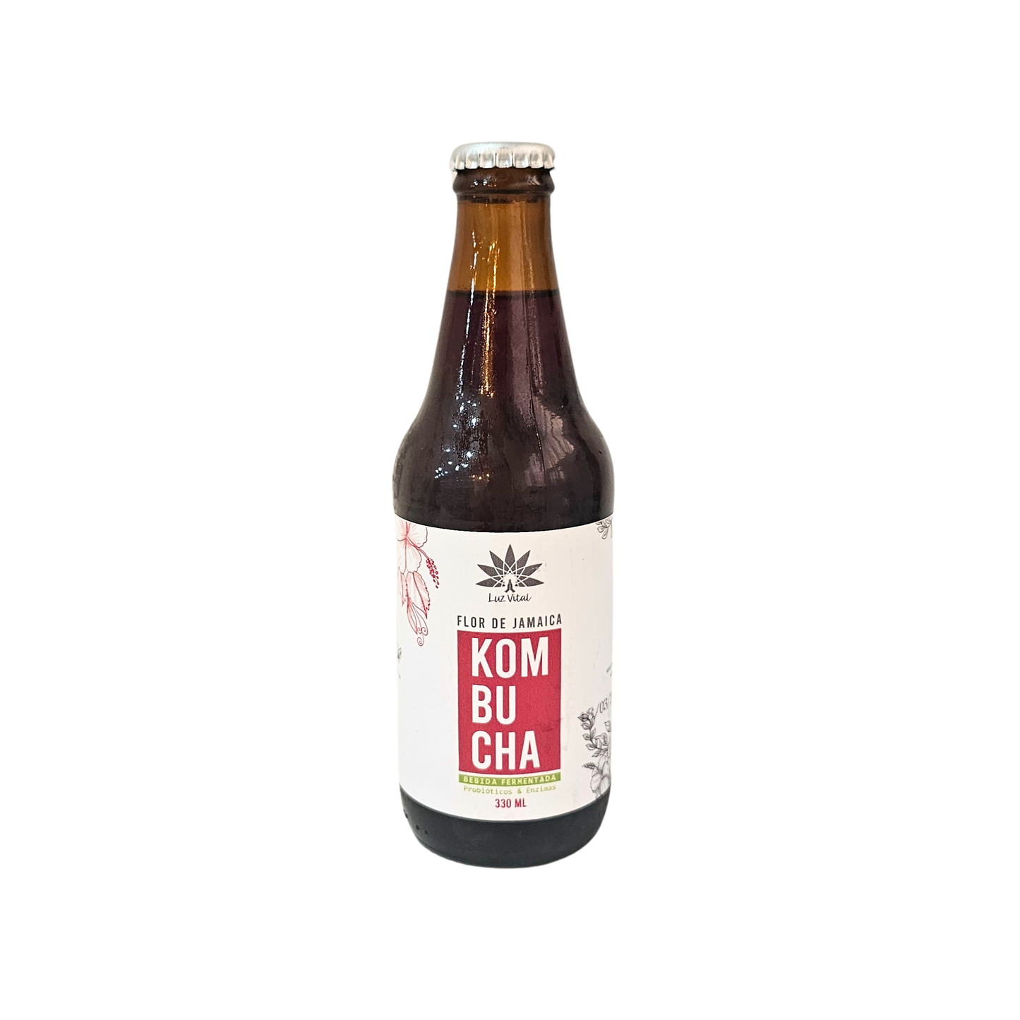 Kombucha flor de jamaica 330ml Luz Vital