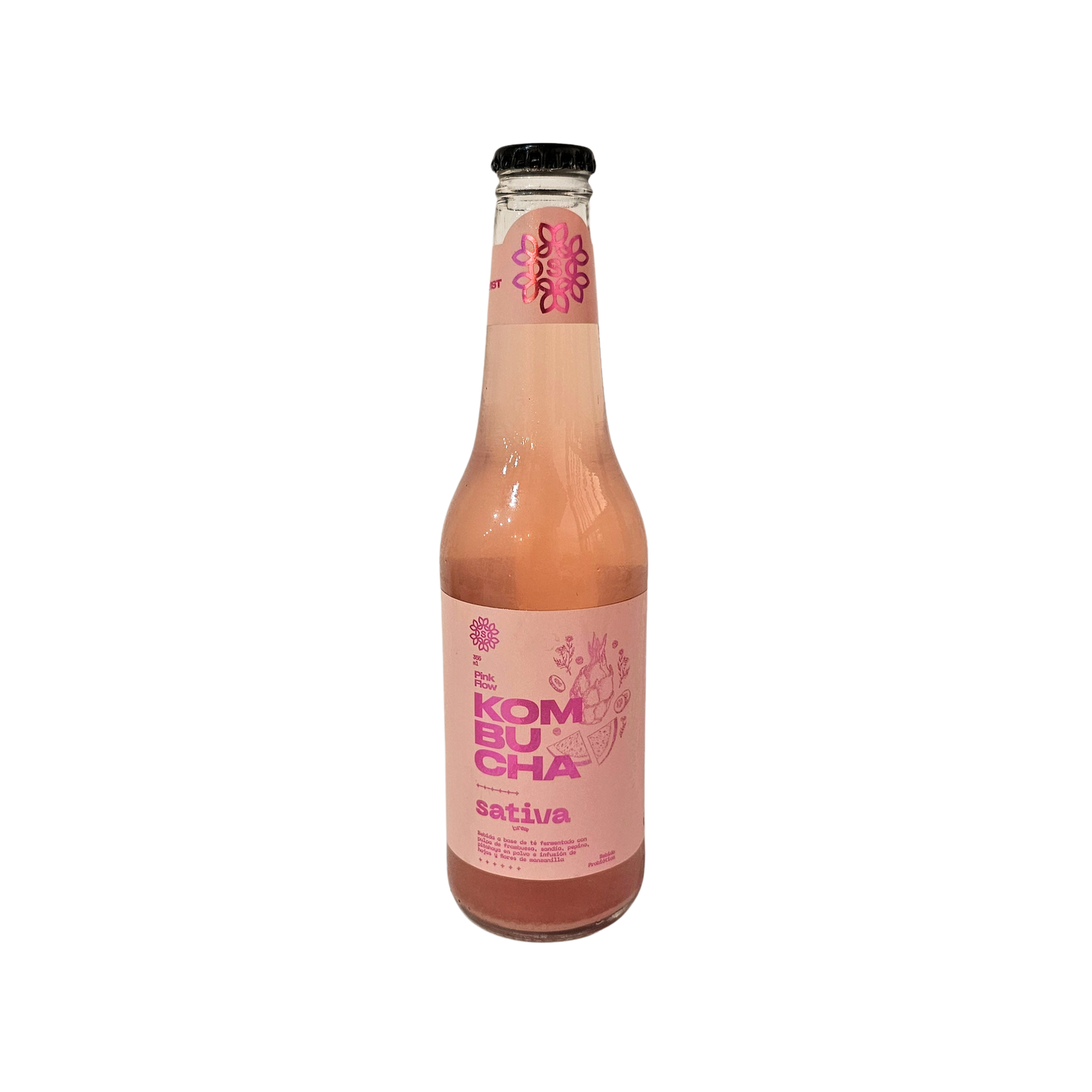 Kombucha pink flow 355ml Sativa
