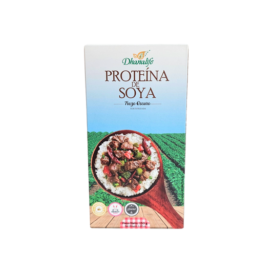Proteína de soya trozo oscuro 150g Dhanalife