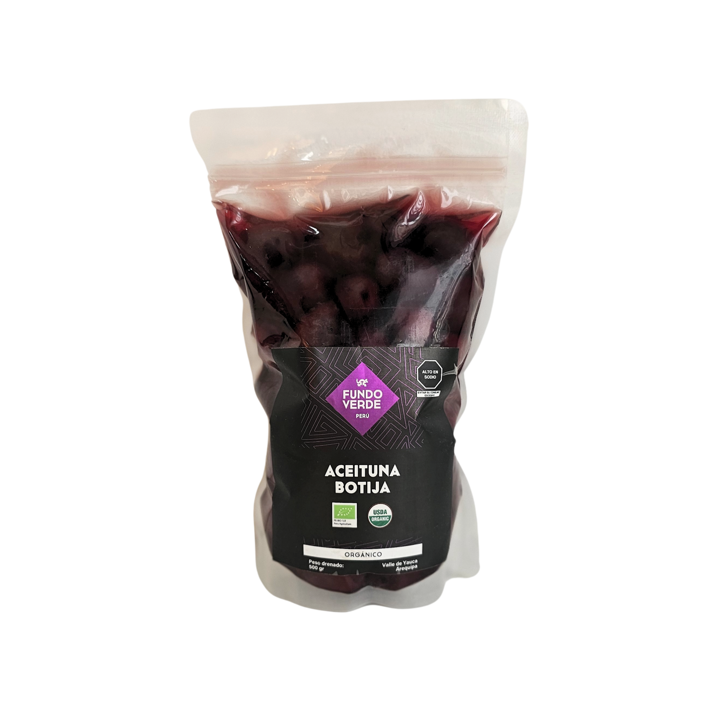 Aceituna negra 500g Fundo Verde