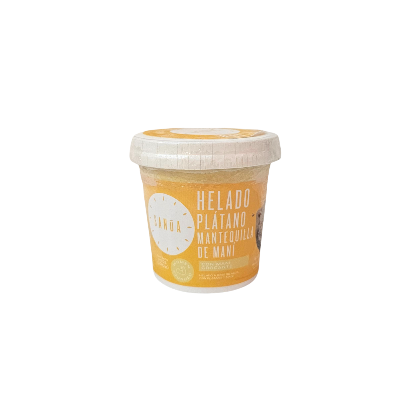 Helado plátano y mantequilla de maní 100g Sanua