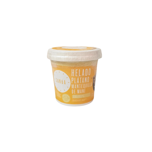 Helado plátano y mantequilla de maní 100g Sanua