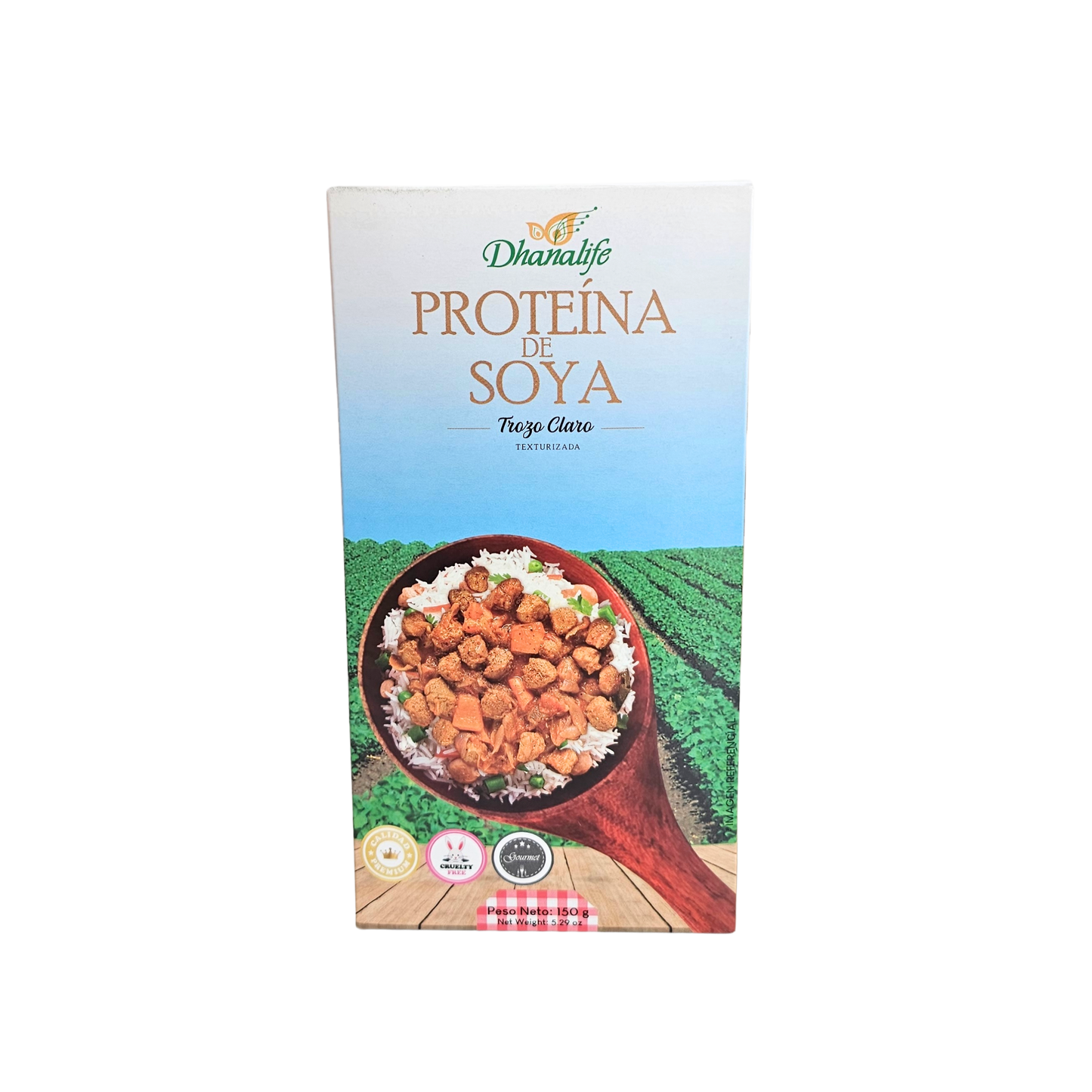 Proteína de soya trozo claro 150g Dhanalife
