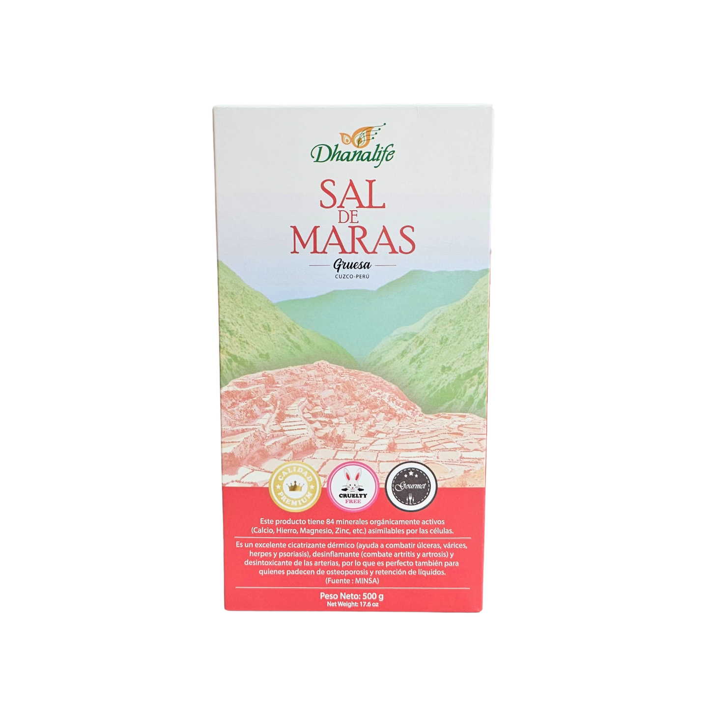 Sal de maras gruesa 500g Dhanalife