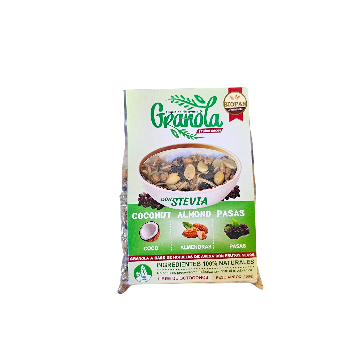 Granola con stevia 100 gr. Bio Pan