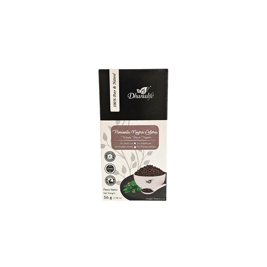 Pimienta negra entera 56g Dhanalife