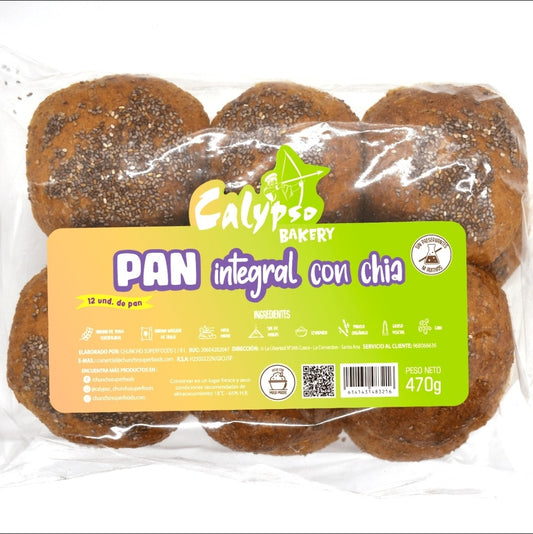 Pan integral con chia 470 gr. Calypso