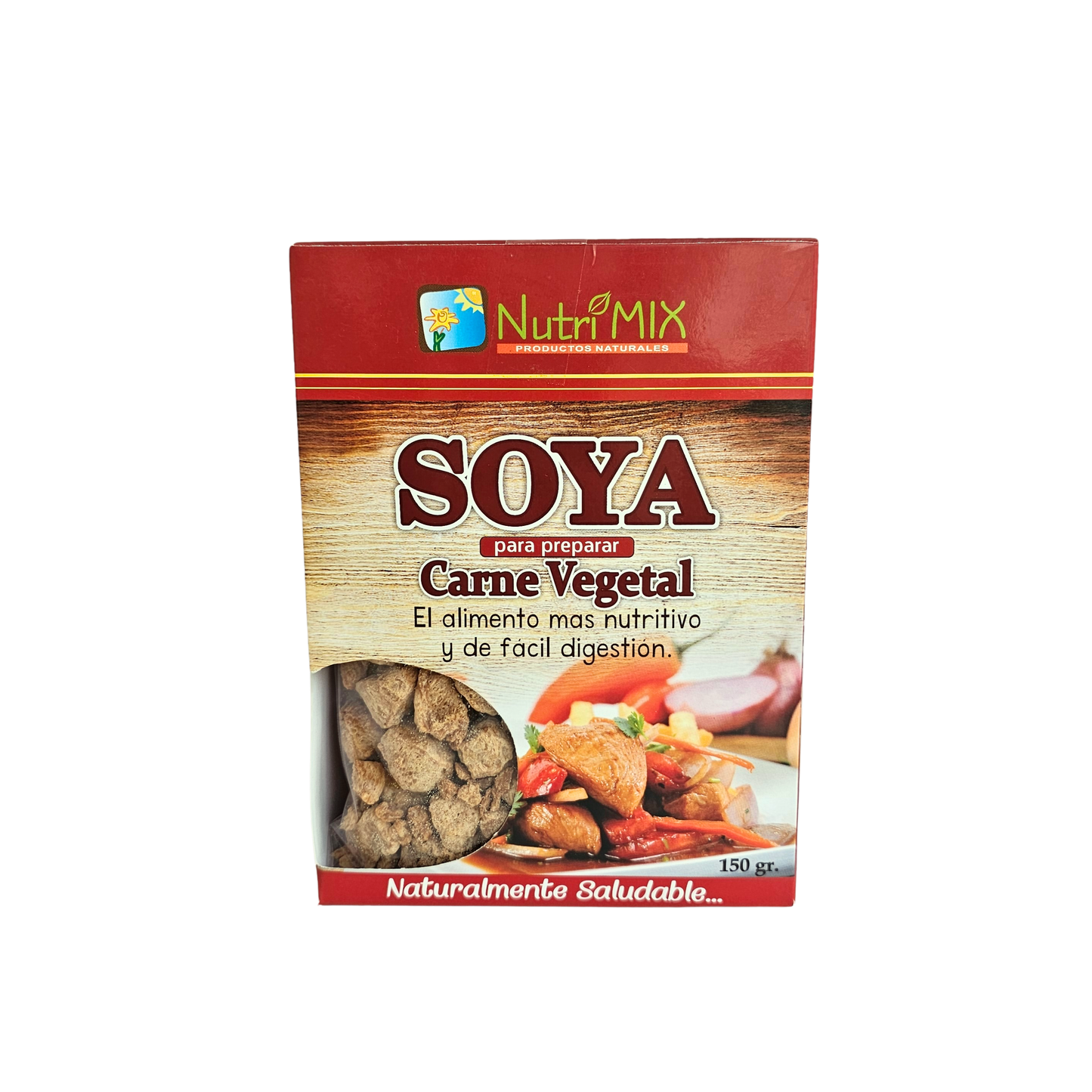 Carne de soya trozo claro 150g Nutrimix