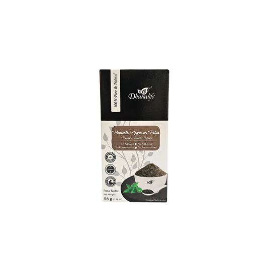 Pimienta negra en polvo 56g Dhanalife