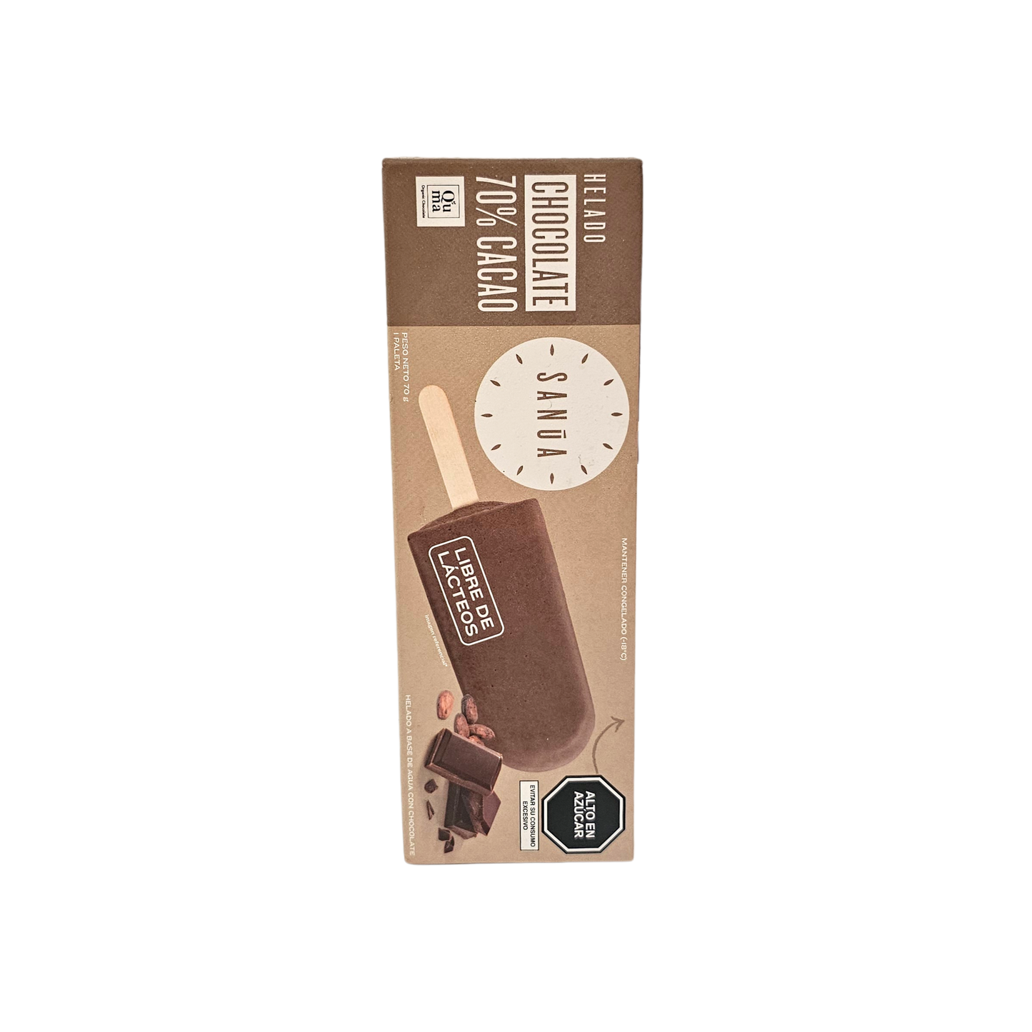 Helado 70% cacao Sanua