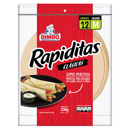 TORTILLAS CLASICAS 12UND RAPIDITAS BIMBO