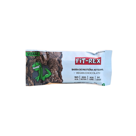 Barra de proteina chocolate vegano Fit rex